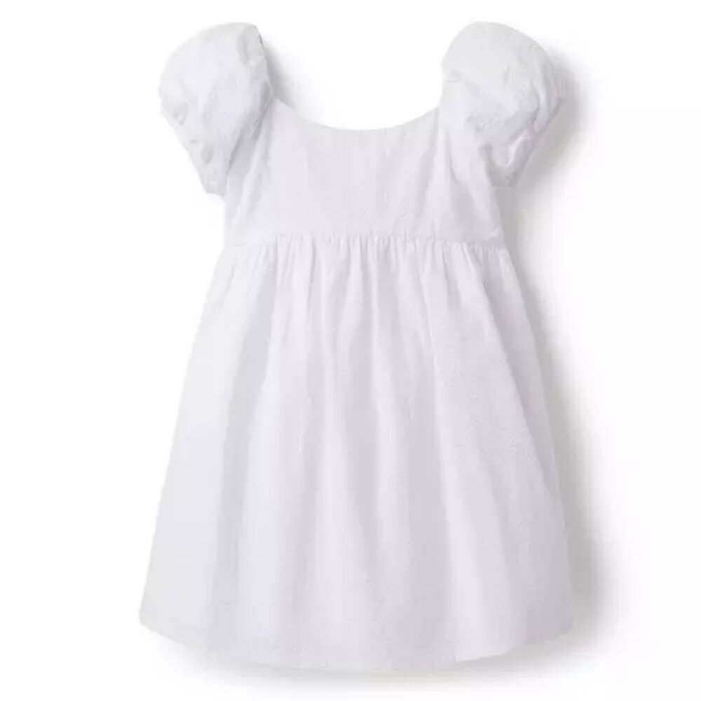 Janie and Jack 6-12 Months White Seersucker Dress with Bloomers